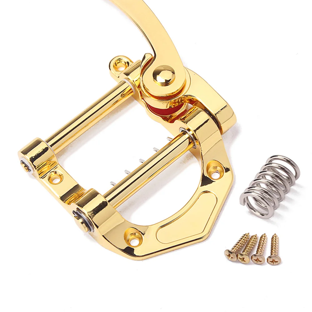 

GA352 Guitar Vibrato Tailpiece Tremolo Flat Body Tremolo Unit Vibrato Bridge for Electric Guitars (Black)