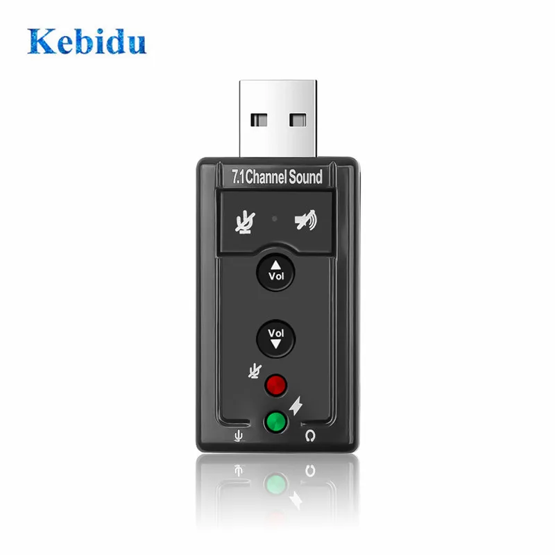 Внешняя звуковая карта USB 1 шт. адаптер для виртуальной аудиокарты 7.1ch 2 0 Аудио