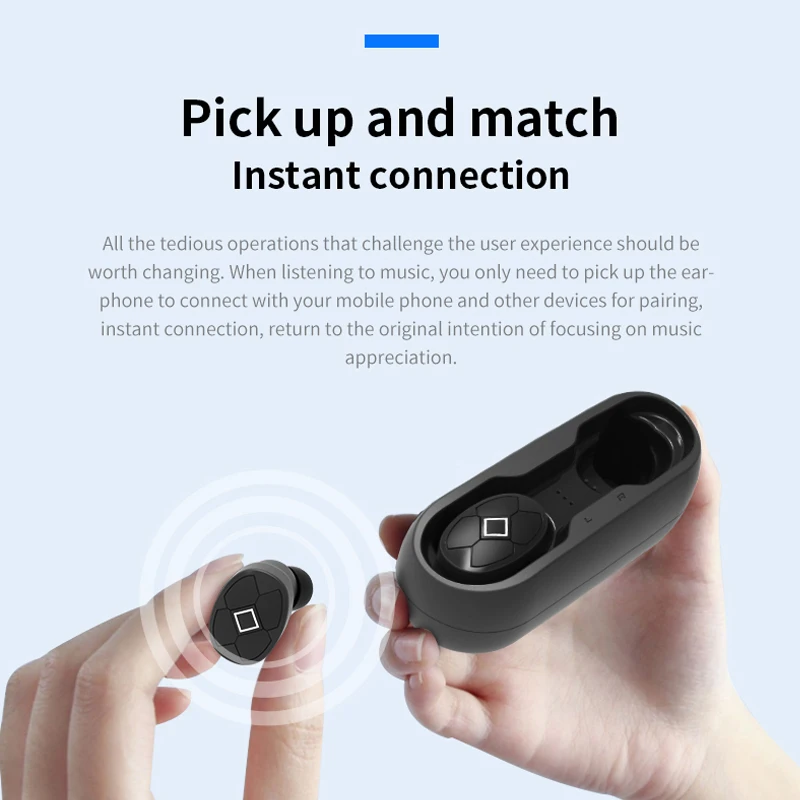 TWS Bluetooth 5 0 беспроводные наушники спортивные с сенсорным управлением гарнитура