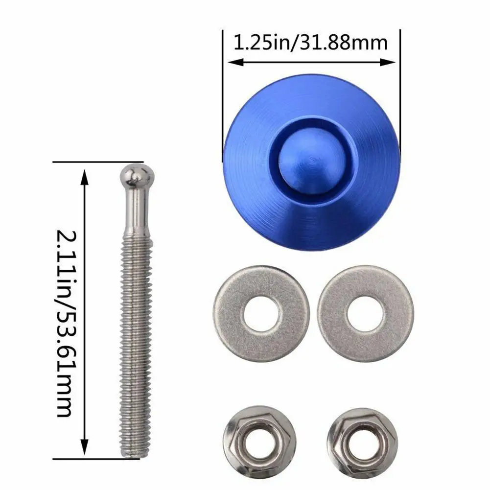 

32mm Black Latch Protector Bonnet Push Button Quick Release Hood Pins Lock Ensure Product Safety Stability Hood Surround Buckle