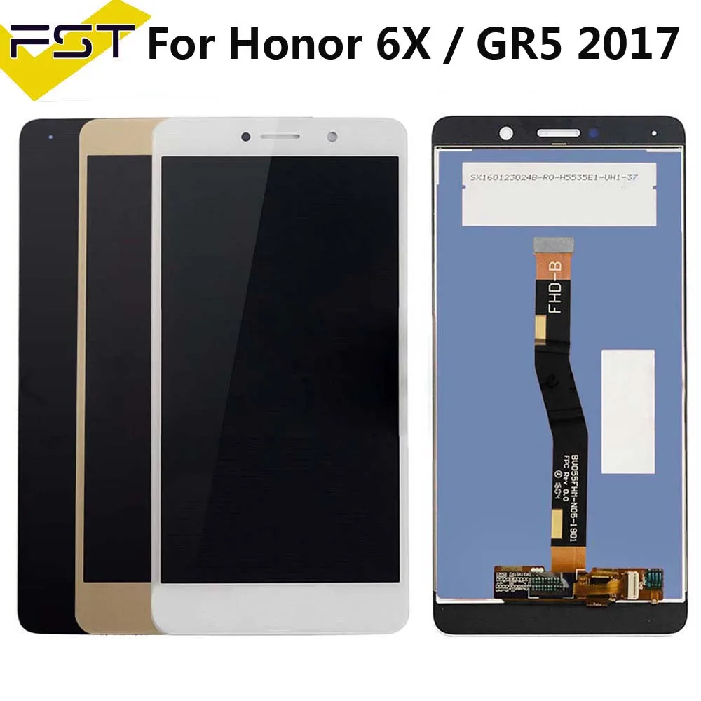 

Для Huawei Honor 6X ЖК GR5 2017 дисплей BLN-L24 BLN-AL10 BLN-L21 с рамкой, сенсорный экран, дигитайзер, для сборки