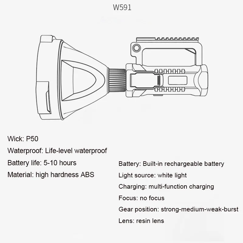 Powerful LED Flashlight XHP50/XHP90 Handheld Searchlight Lighting USB Torch 8000 Lumen Super Bright Portable Spotlights | Освещение