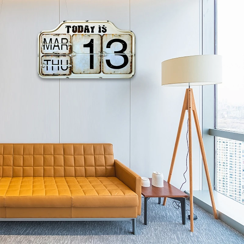 Настольный металлический флип-календарь в стиле ретро легко регулируемый