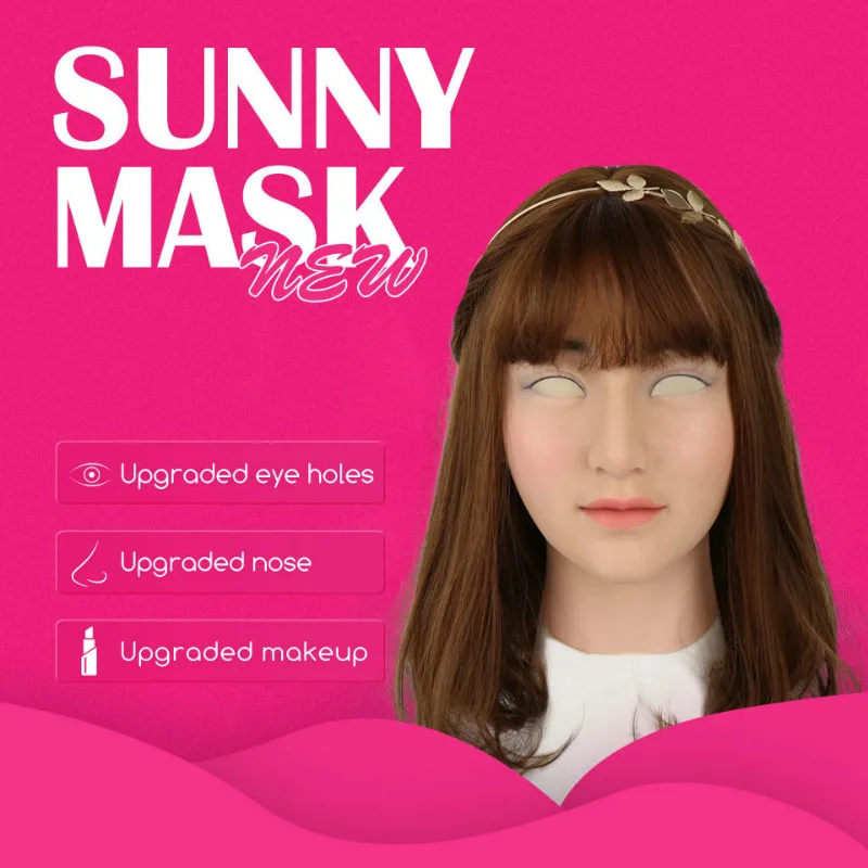 

Silicone Mask Headgear Artificial Skin Realistic Transgender Sexy Crossdresser Transvestite Cosplay Halloween Party Supplies