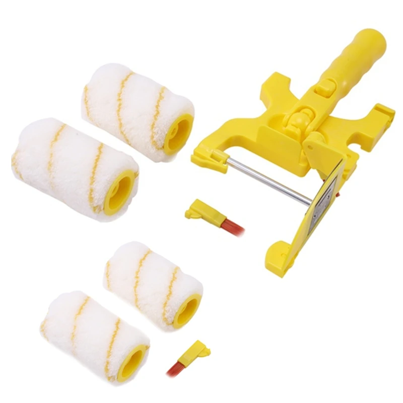 

7Pcs Paint Edger Roller Brush Tools Portable Clean-Cut Brush for Home Wall Ceilings