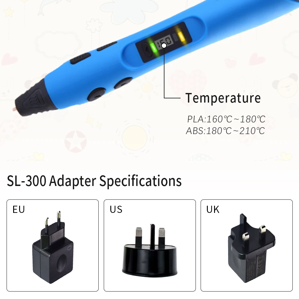 Ручка для 3d-печати умная 3d-ручка SUNLU 3D рисования нить PLA/ABS креативный