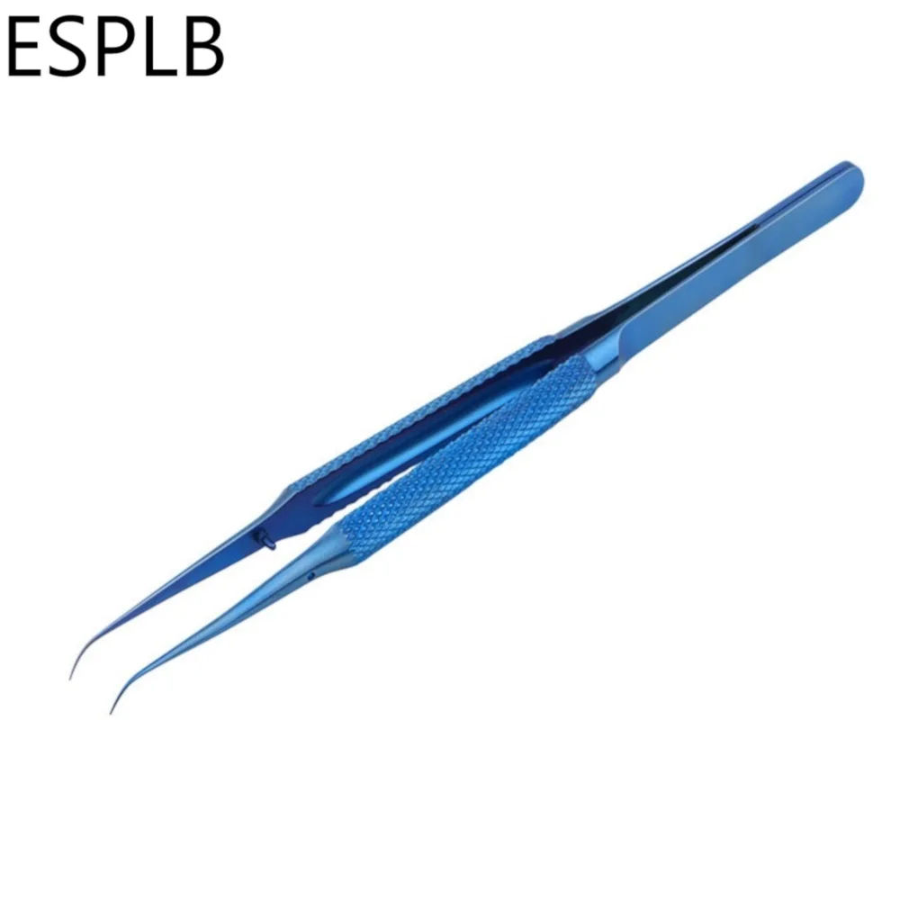 Синие/серебряные изогнутые/прямые пинцеты из титана для профессиональной точной работы с мелкими электронными платами материнских плат.