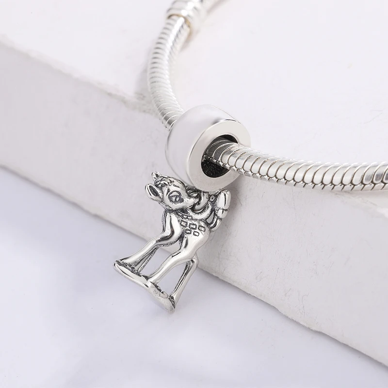

2021 New High Quality 925 Sterling Silver Animal Pendant Fawn Charm Bracelet Diy Jewelry Bracelet Necklace For Pandora