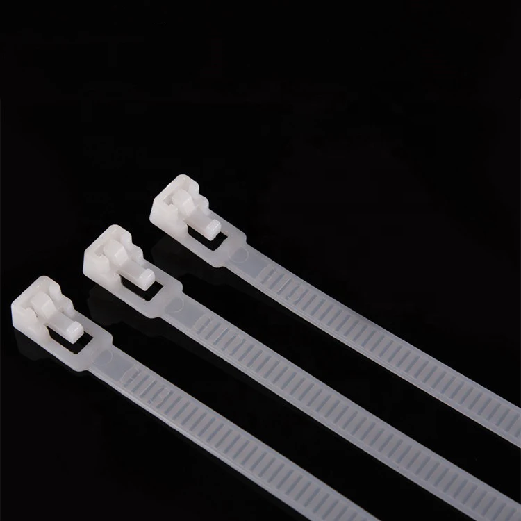 Prendedor de Cabo Reutilizável Plástico Branco Náilon Reutilizável Tiras de Fio 150x mm 200x mm 100×8 mm 300 Peças Fixadores de cabo