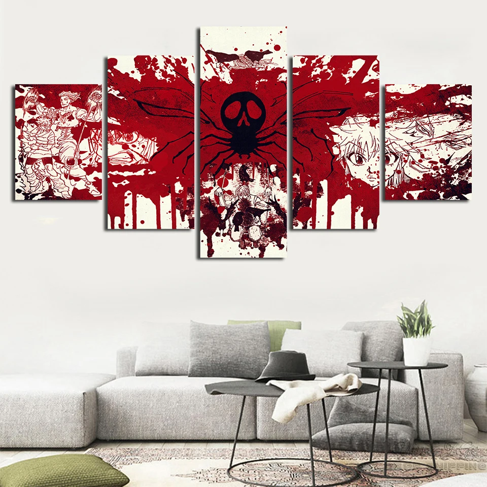 

Canvas Prints Pictures 5 Pieces Hunter x Hunter Anime Painting Home Decoration Modular Poster For Living Room Wall Frame Artwork