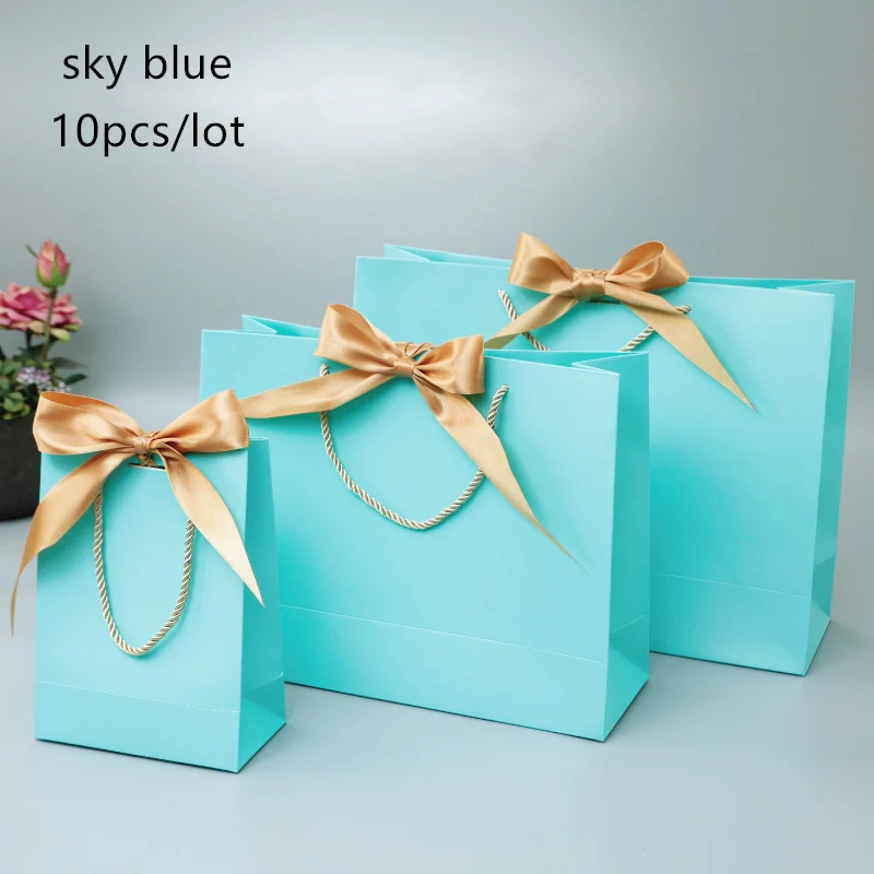 10 шт. Подарочный пакет подарочный бумажный с лентой свадебный коробка сувениры