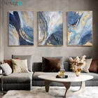 Настенная живопись ручной работы, абстрактная картина с изображением синего облака, пейзажа, масляная живопись для гостиной, спальни, домашний декор без рамки