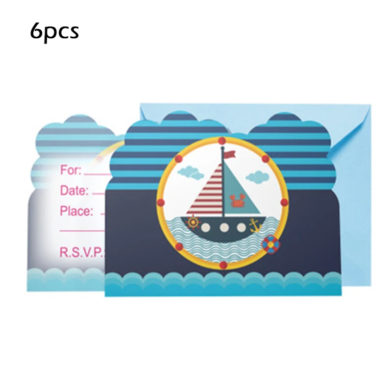 Набор навигационной посуды с парусной тематикой набор одноразовой для вечеринки