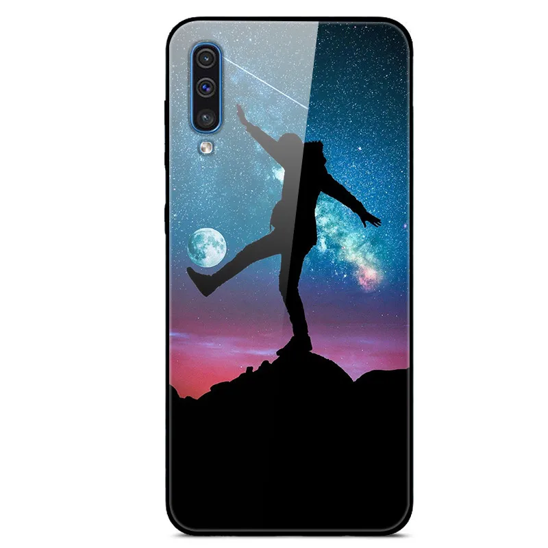 34 Чехол для samsung A50 A 50, чехол из закаленного стекла, жесткий чехол для телефона, чехол для samsung Galaxy A50 A505 A505F, TPU, бампер, чехол s - Цвет: 34