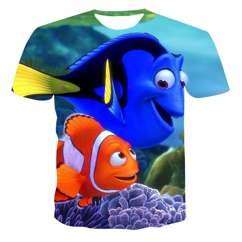 

Summer New T-Shirt Fashion Men'S Streetwear 3d Color Ocean Fish Print Men'S Short-Sleeved T-Shirt O-Neck T-Shirt XXS-6XL