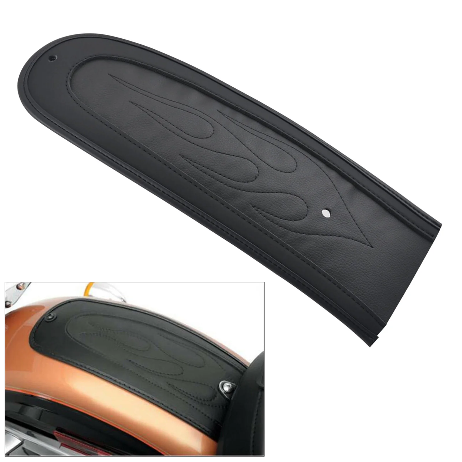 

Rear Fender Bib Pad Flame Stitch for Harley 2006-2017 Seat