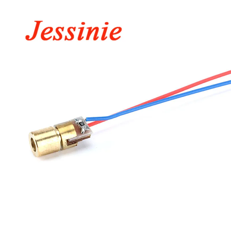 Регулируемая головка из красной меди 650 нм 6 мм 3 в 5 В мВт 10 шт.