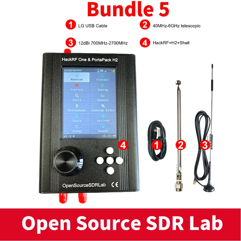 Новый Mayhem Portapack H2 Hackrf One SDR программно определяемое радио 1 МГц-6 ГГц опционально