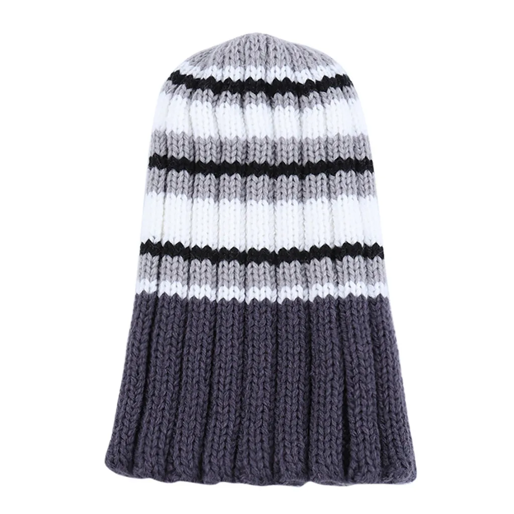Зимняя детская унисекс теплая Повседневная вязаная шапка с буквенным принтом