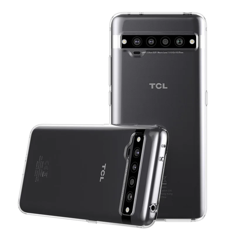 Роскошный Ультратонкий прозрачный силиконовый чехол для телефона TCL 10 Pro мягкая