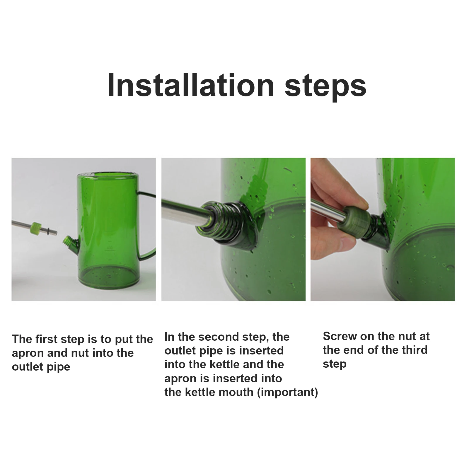 

Handheld 1L Long Spout Watering Pot with Measuring Scale Gardening Spray Kettle