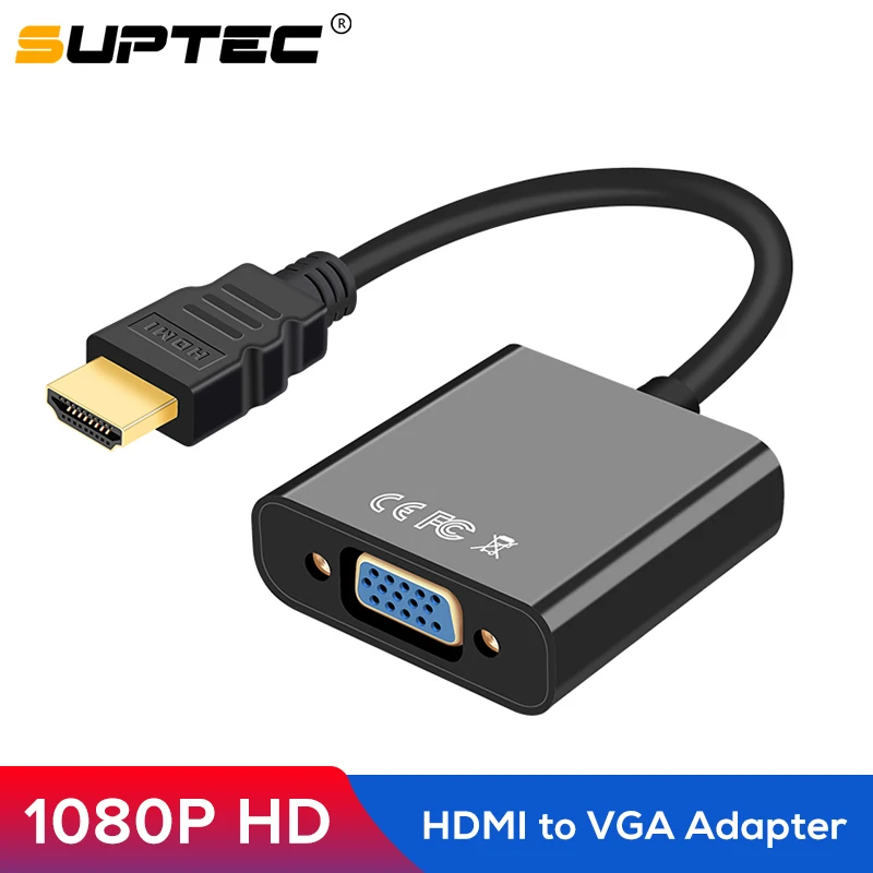 Адаптер SUPTEC HDMI-VGA преобразователь 1080P HDMI цифровой в аналоговый видео-и