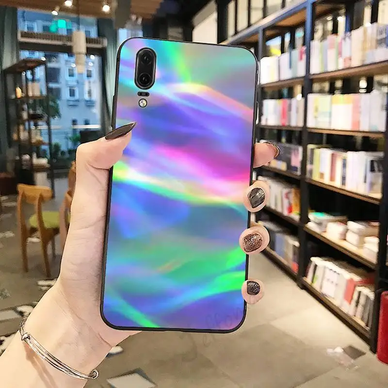 

streamer Luxury rainbow Shiny art Phone Case For Huawei honor Mate P 10 20 30 40 Pro 10i 9 10 20 8 x Lite