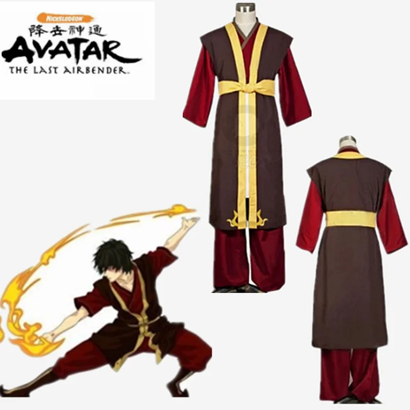 Аватар Последний Airbender принц Зуко Косплей Костюм Аниме на заказ униформа полный