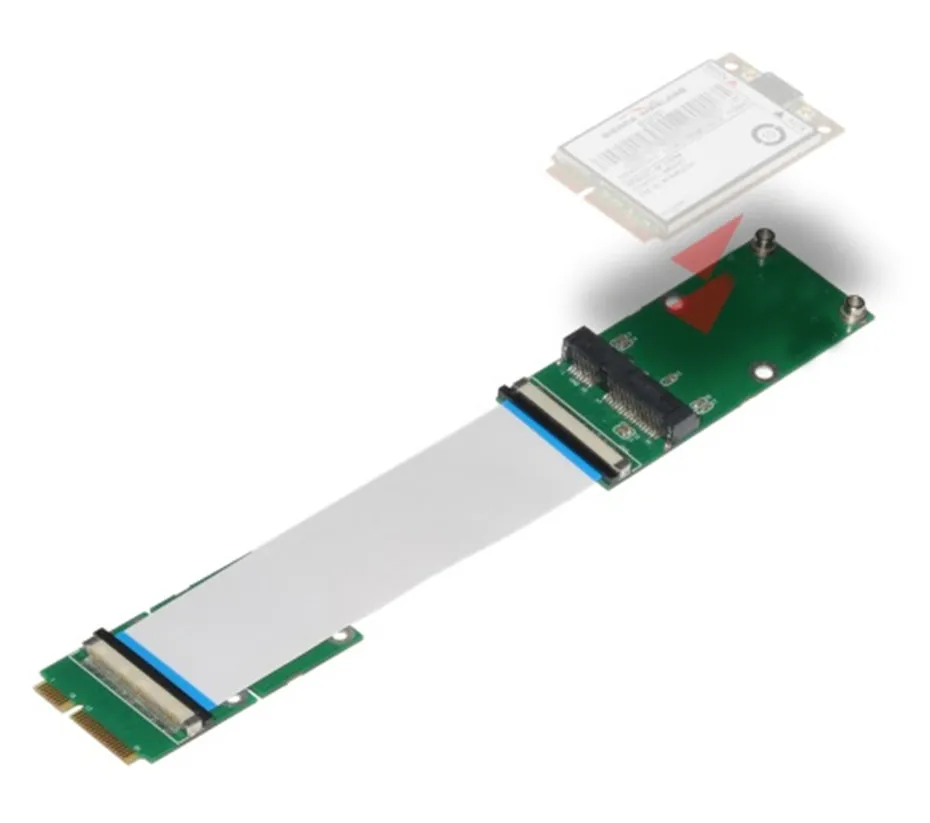 Фото Гибкий кабель-удлинитель Mini PCI-E/mSATA для WIFI / WWAN/WLAN модуля №2