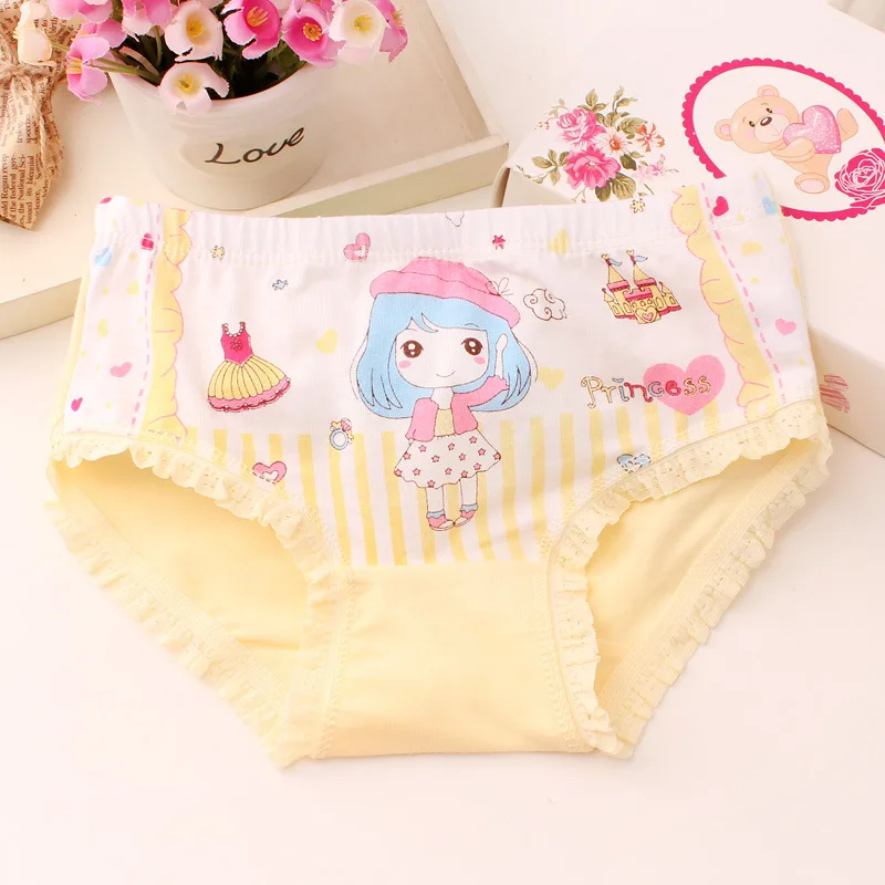 4 шт./лот детские трусики трусы для девочек женское нижнее белье хлопковые