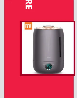 Xiaomi Deerma бытовой увлажнитель воздуха, очиститель воздуха, производитель тумана, синхронизация с интеллектуальным сенсорным экраном, Регулируемое количество тумана 5л