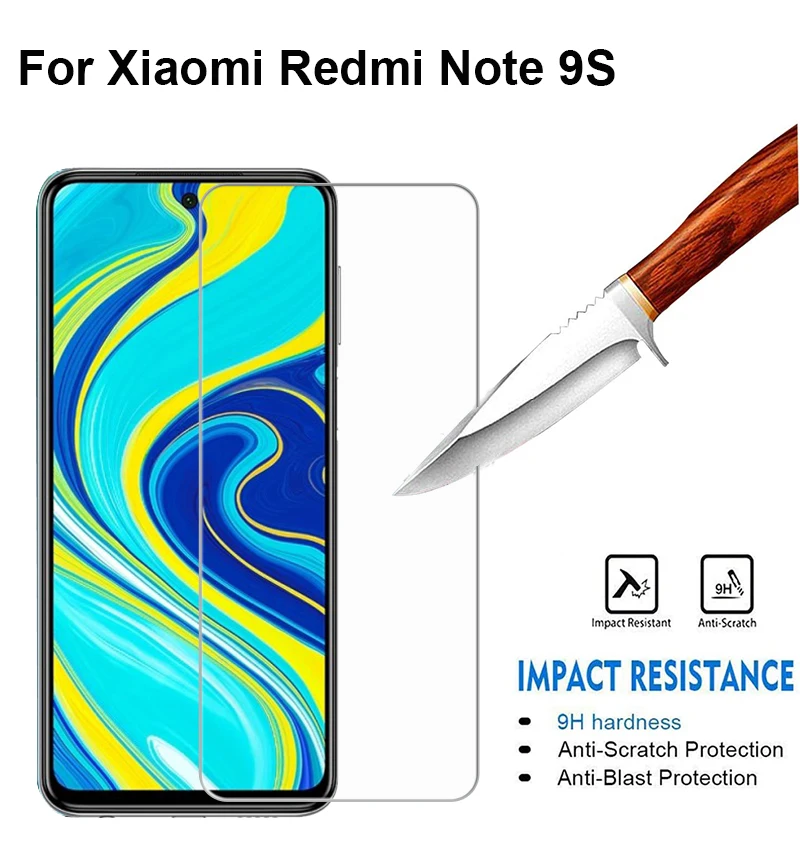 Закаленное стекло для Ksiomi xiomi redmi note 9 s 2 шт. защитная пленка экрана телефона xiami