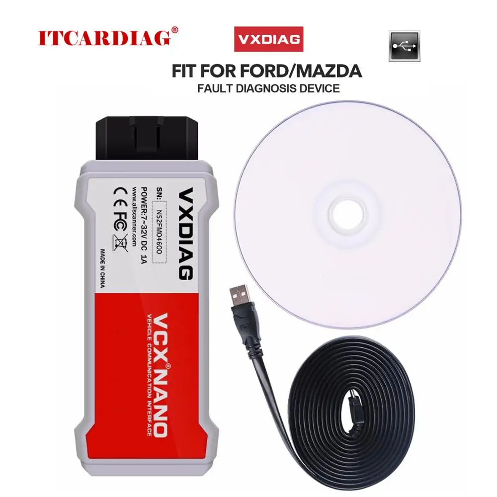 VXDIAG VCX NANO obd2 Диагностический автоматический сканер VCM2 WIFI/USB Автомобильные
