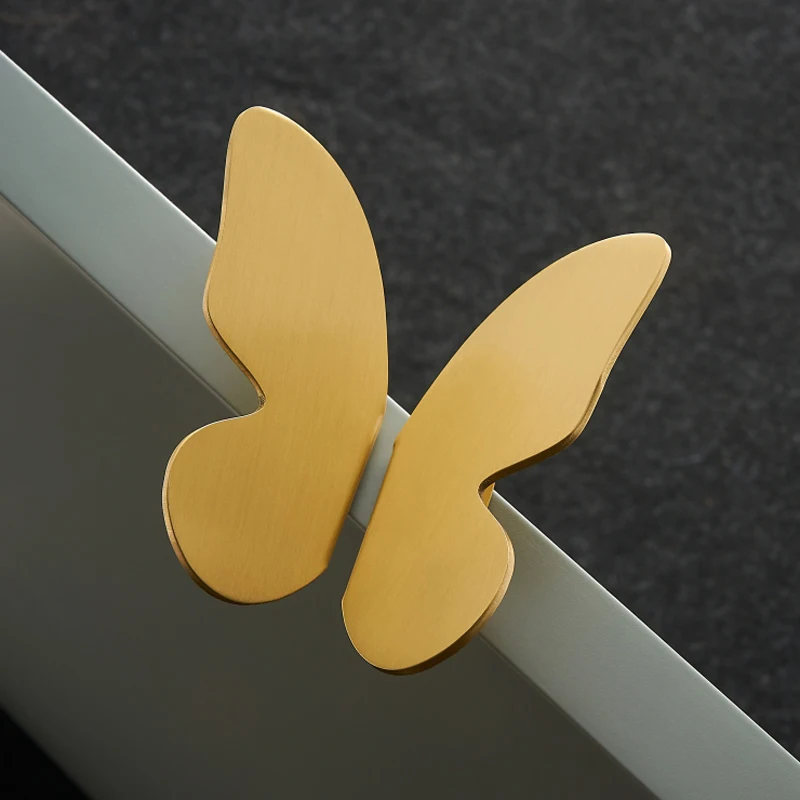 Золотые латунные ручки крыла бабочки ручка для шкафа с выдвижными ящиками и