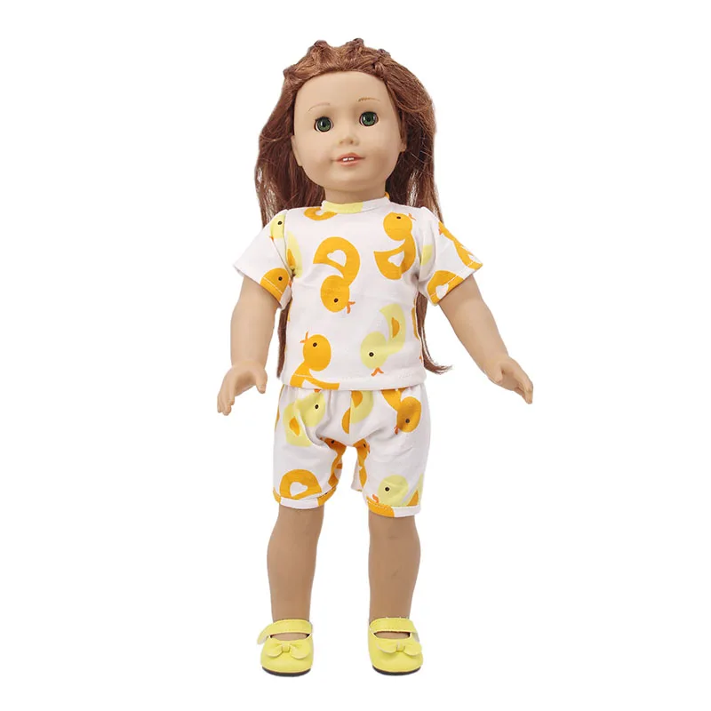 Кукла Повседневная футболка набор обуви аксессуары Подходит для 18 дюймовых
