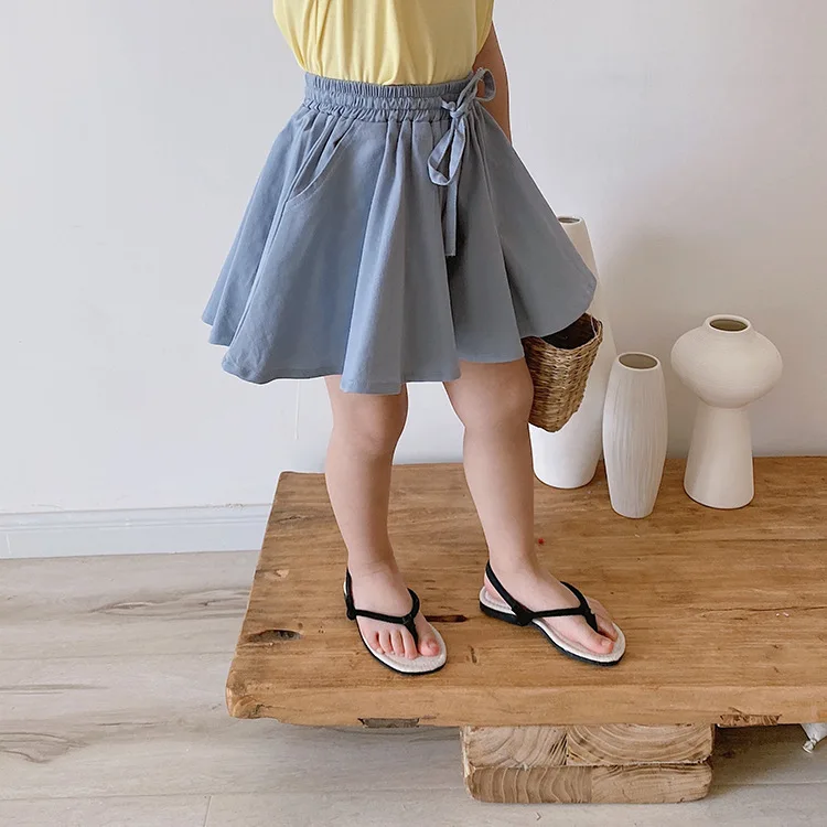 Летняя мода для девочек мягкая хлопковая юбка шорты штаны повседневные малышей