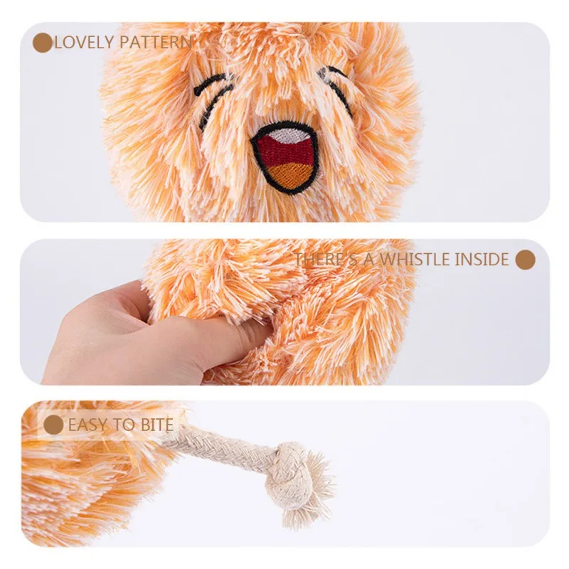 

Hot Dog Plush Ball Toy Squeaky Toy For For Aggressive Chewers, Sturdy Dog Stuffed Animals Toy With Cotton Material 202