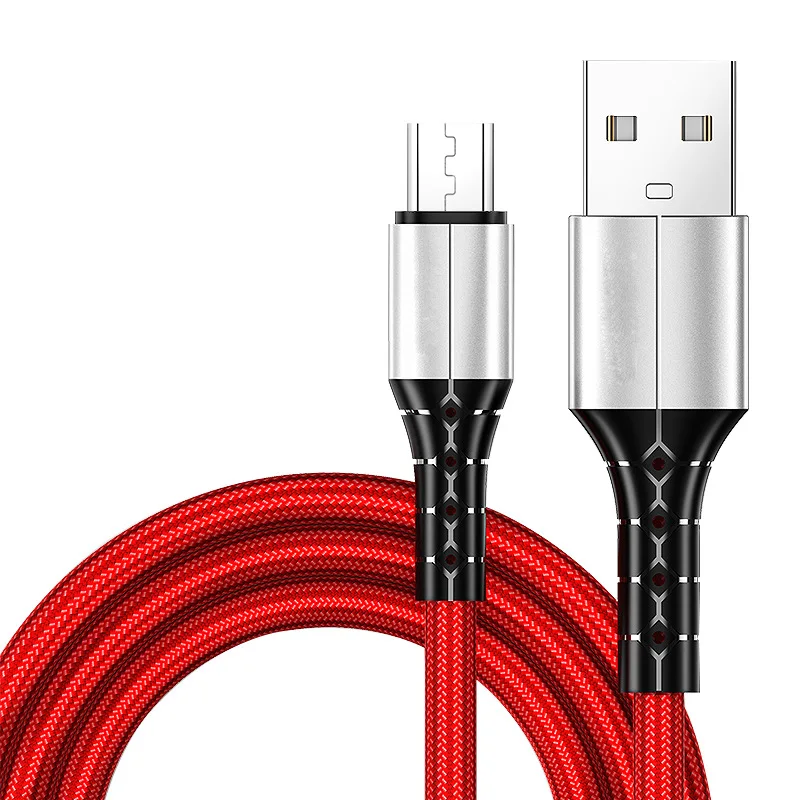 

5A Nylon Braided Micro USB Type-C Cable Fast Charging Data Cord Charger For Samsung Huawei Xiaomi Mobile Android Phone Charger
