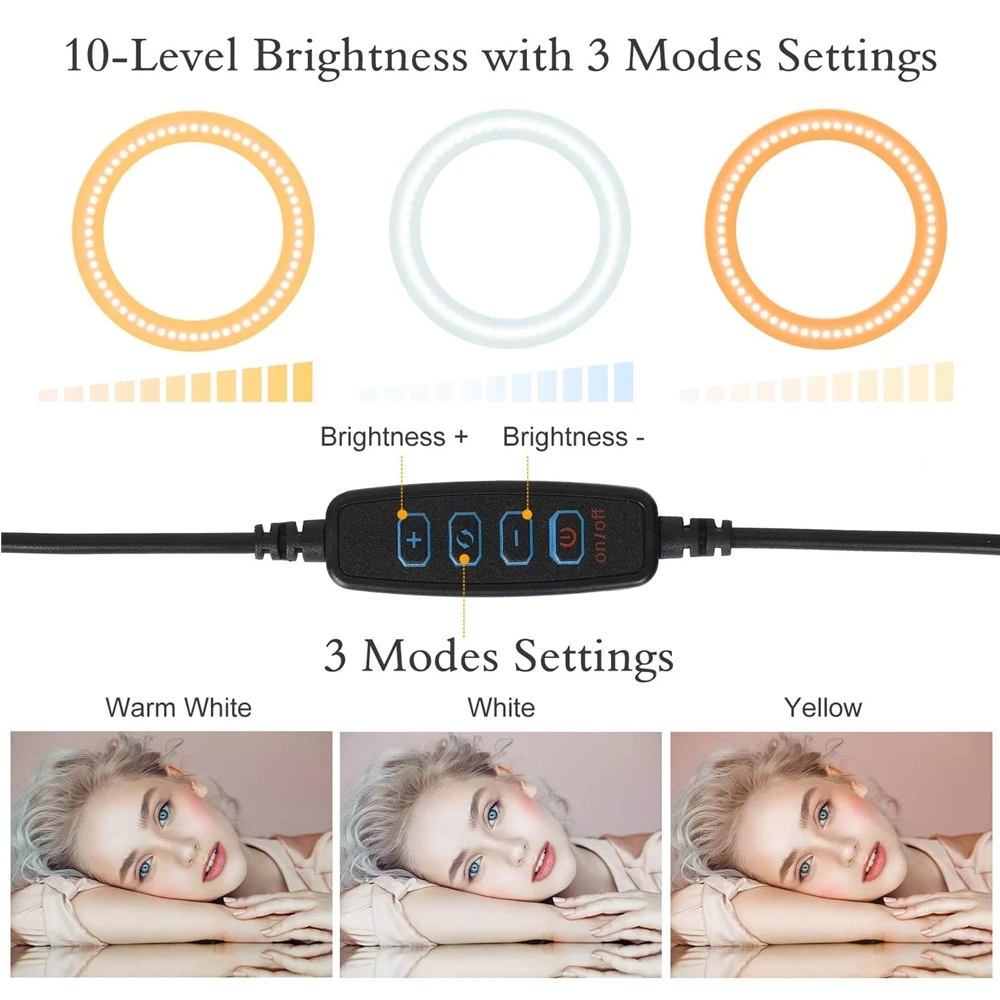 Кольцевая лампа для селфи светодиодный кольцевой светильник кольцо штатива