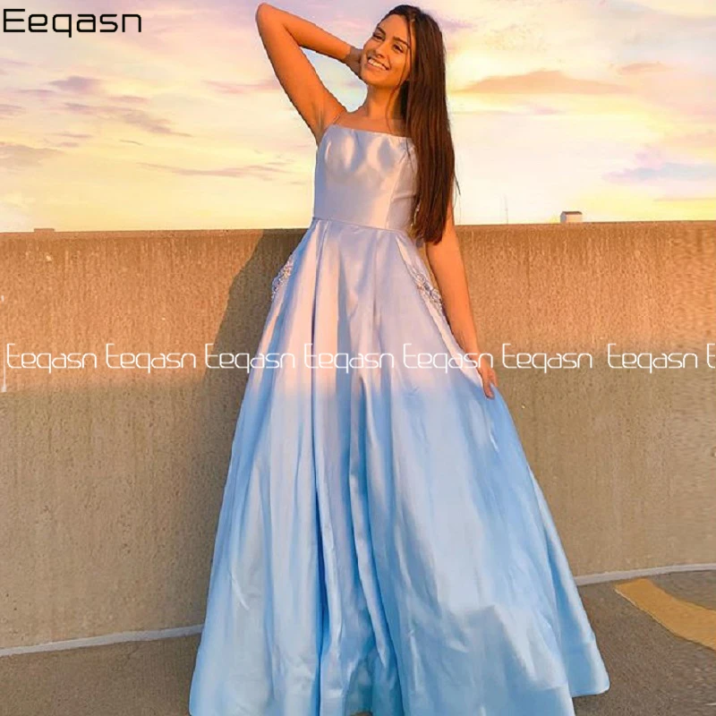 Платья для выпускного вечера 2020 без бретелек длинное платье с карманами на