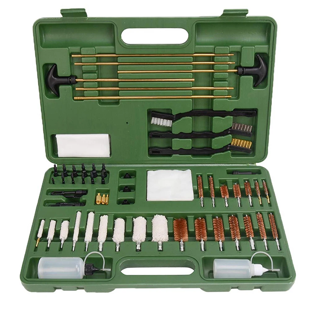 

Tactical Universal Gun Cleaning Kit Supplies Gun Cleaner Brush 62Piece .22 22LR .223 556 Rifle Tool Hunting Accessories