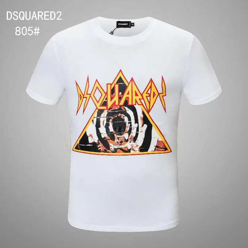 

2021 New Dsquared2 O-neck Men Short-sleeved T-shirt Mens Letter Fashion Trend D2 Summer Youth Shirt M-XXXL