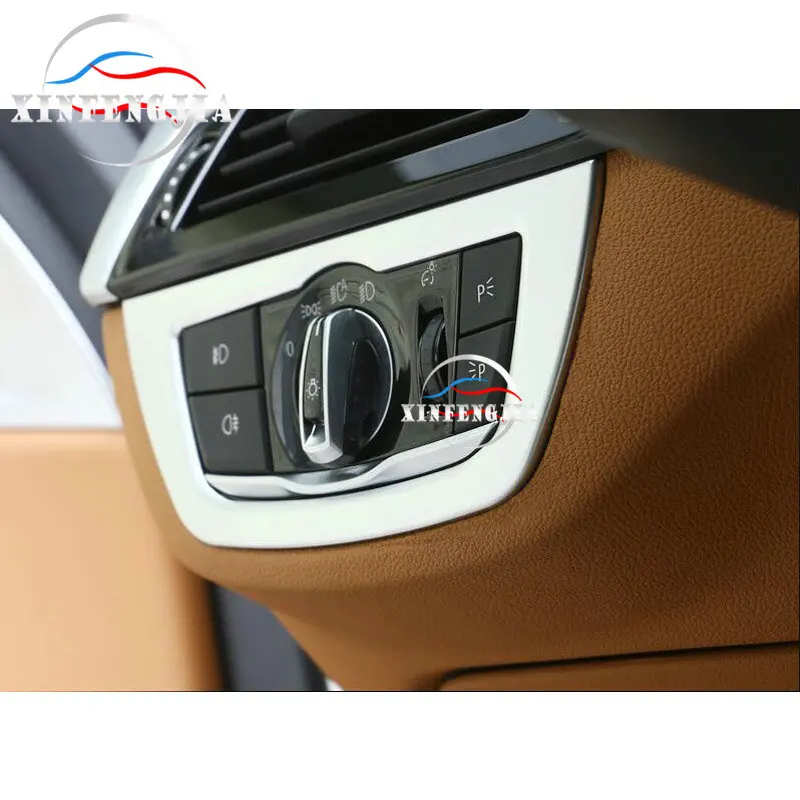 Для BMW X3 G01 18-19 X4 G02 2019 1 шт. хромированная АБС-пластик накладка на раму фар |