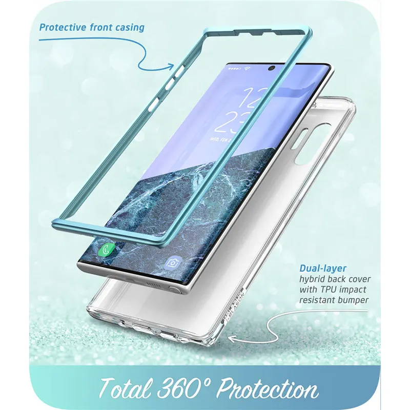 Чехол для Samsung Galaxy Note 10 (выпуск 2019) i Blason Cosmo полностью блестящий Мраморный чехол