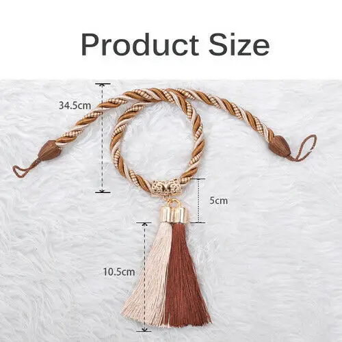 Simple Europe Style Window Decorating Curtain Tassel Rope Tie Backs Fringe Tiebacks Home Holder Decor Hot 1 Pair | Дом и сад