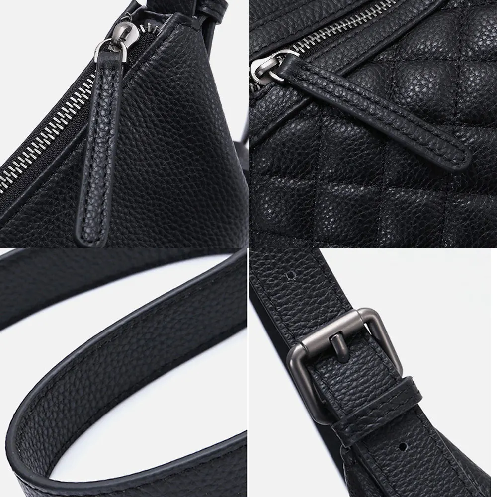 

Zency Lozenge Women Shoulder Bag 100% Genuine Leather Handbag Yellow Black Fashion Bucket Lady Tote Purse Large Capacity