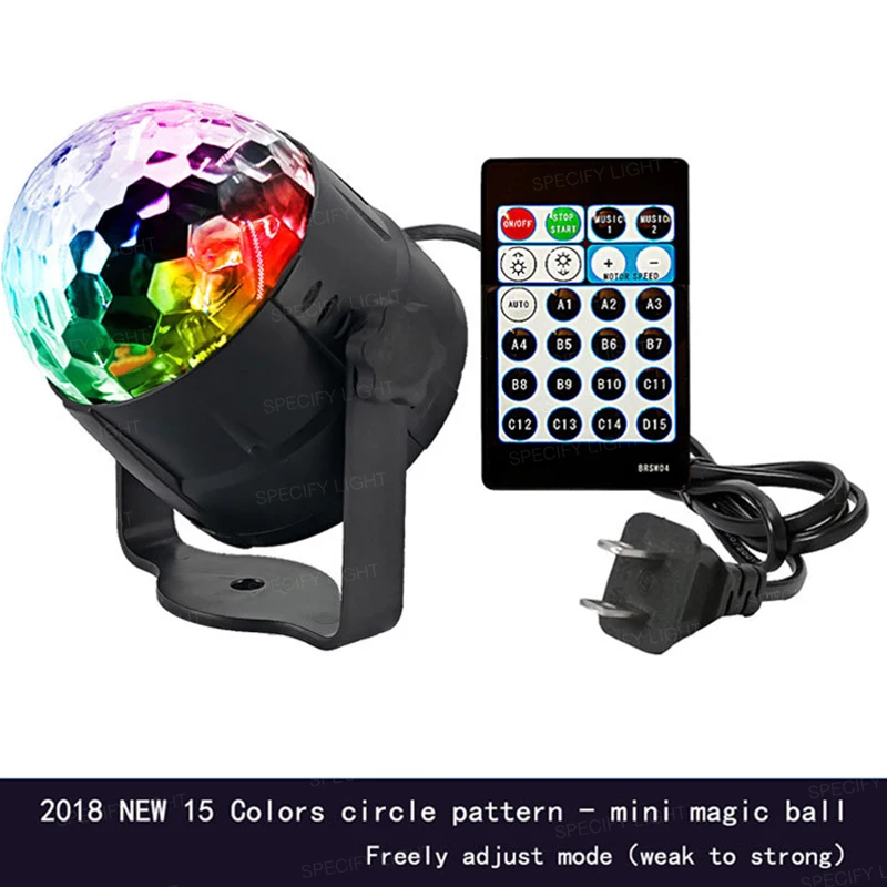 15 узоров диско DJ светильник светодиодный сценический s Ball Lumiere звуковой