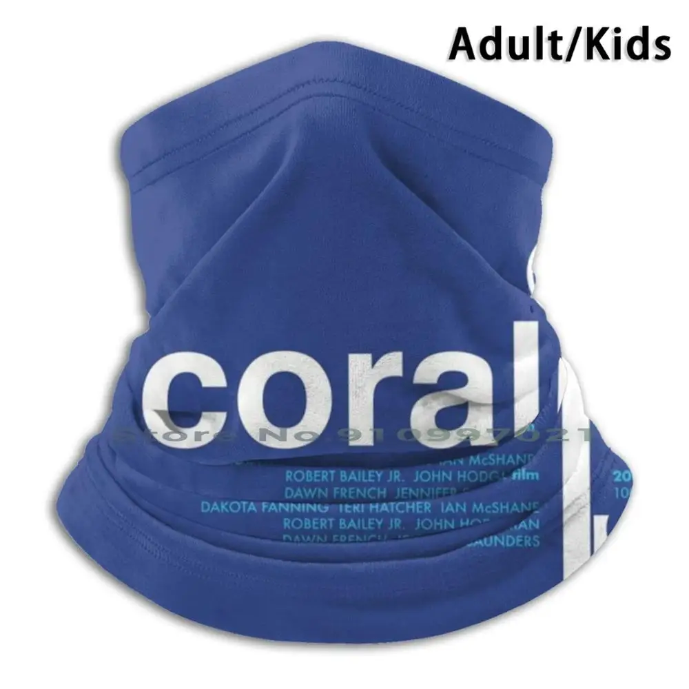 

Плакат Coraline, шарф-маска, шейный обогреватель, обертывание для лица, платок, бандана, маска-маска, типография, графический дизайн, дизайн, мини...