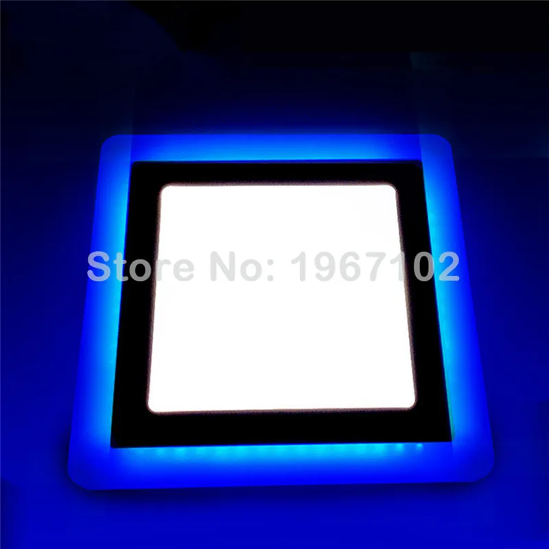 Двухцветная светодиодная панельная лампа 6 Вт 9 16 24 круглая квадратная