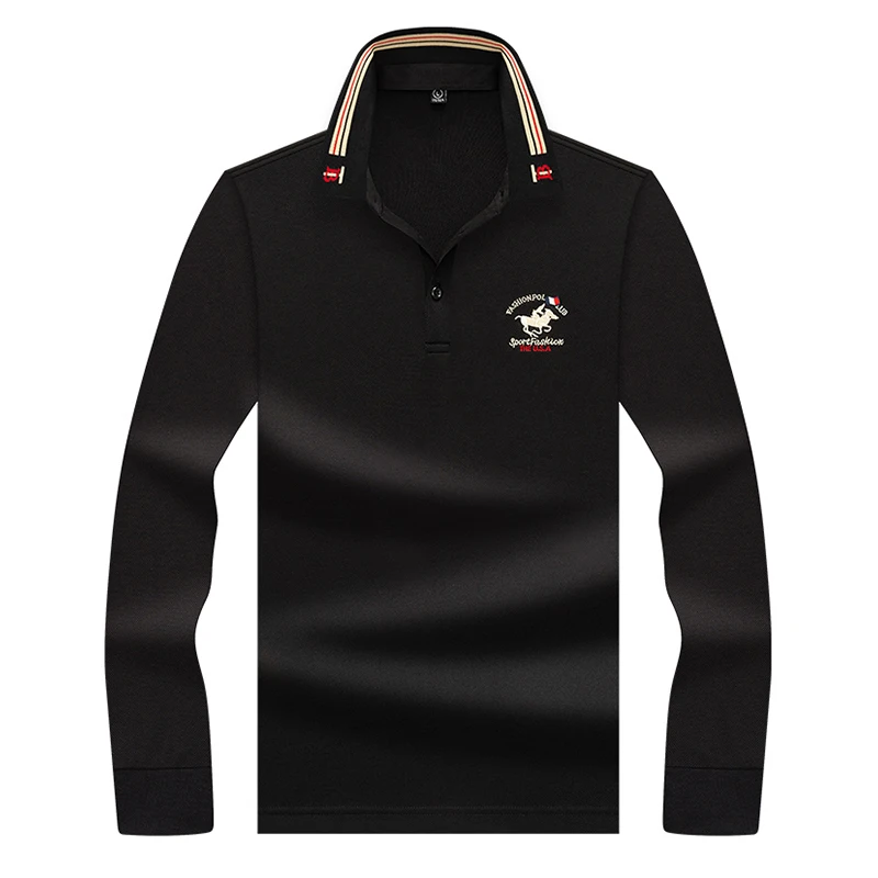 Мужская брендовая модная Однотонная рубашка-поло UAICESTAR с 3D вышивкой Повседневная